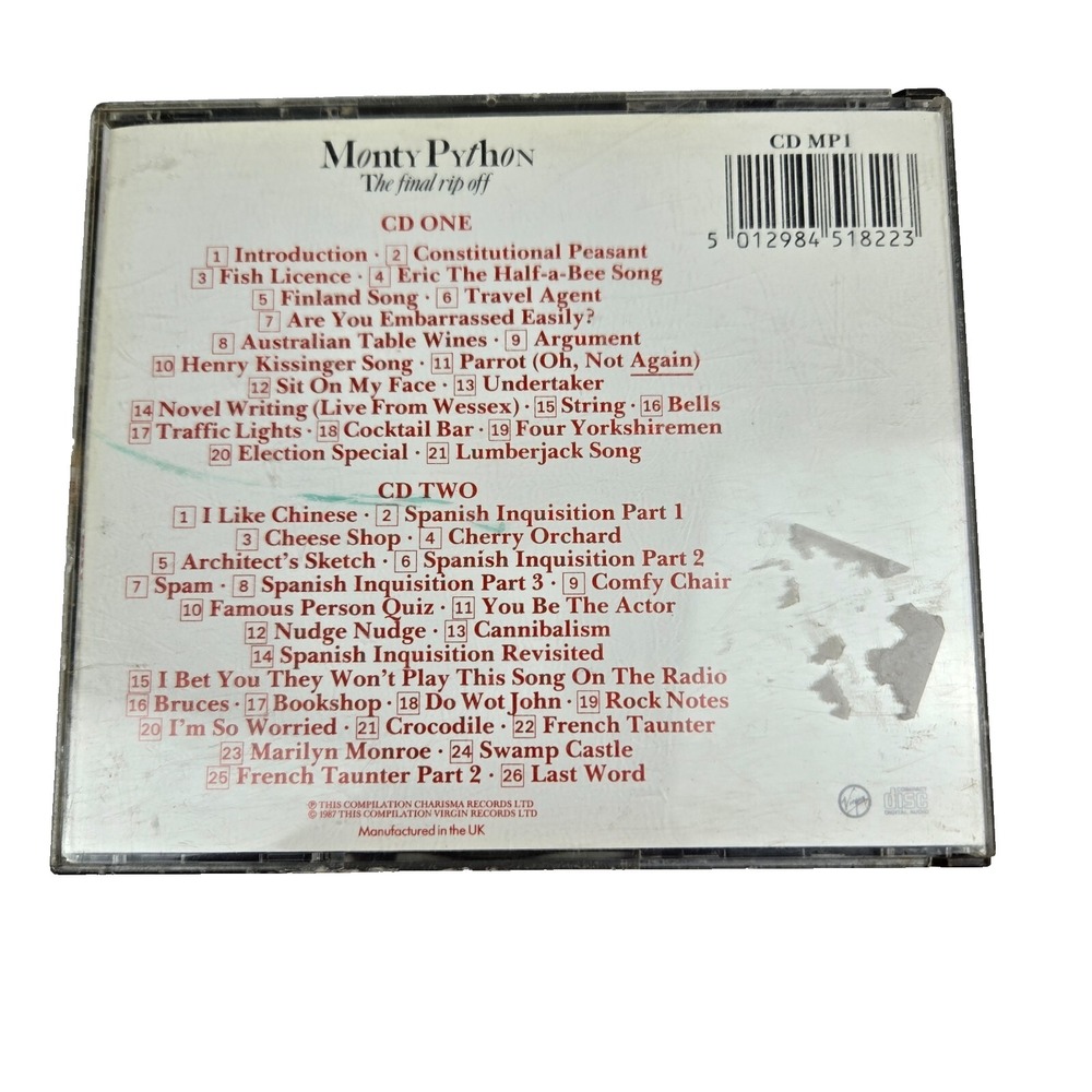Monty Python : The‎ Final Rip Off CD 2 discs (1987) - Picture 2 of 4